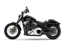 Harley Davidson Street Bob left profile shot black colour